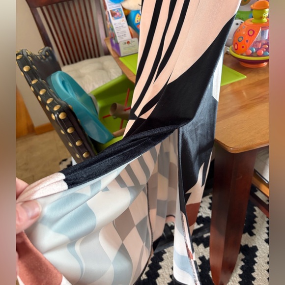 NWT $178 By Anthropologie Mock Neck Column Geometric Midi Dress Size Large SOFT - Picture 10 of 12